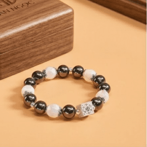 Vòng Moonstone phối Hematite